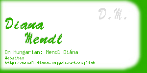 diana mendl business card